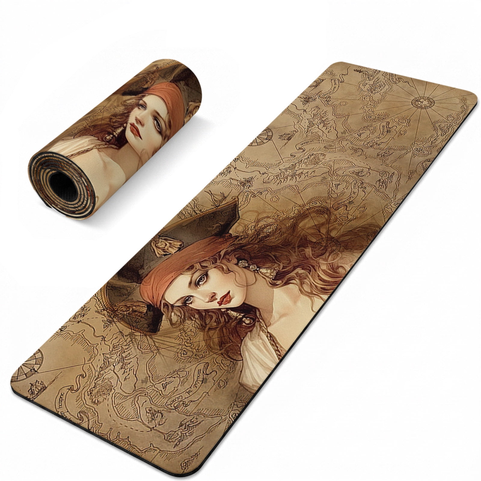 Pirate Girl Heat Insulation Mats for Countertop Treasure Route Map ...