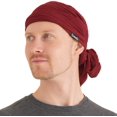 thumbnail image 1 of Pirate Hat Head Scarf – Boho Long Turban Bandana Cap, Fortune Teller Costume, Dark Red, 1 of 9
