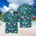thumbnail image 1 of Floral Hibiscus Siamese Hawaiian T-shirt, Cat Dad Summer Shirts, Funny Cat Hawaiian Shirt, Tropical Siamese Cat Aloha Shirt For Cat Lovers., 1 of 2