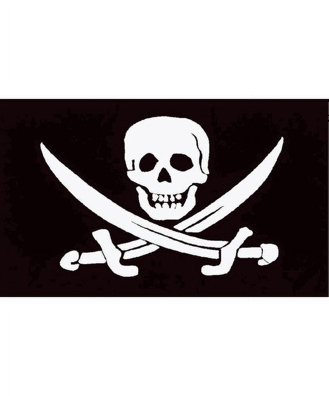 4x aufkleber sticker fahne flagge pirat piraten totenkopf skull jack  rackham r2