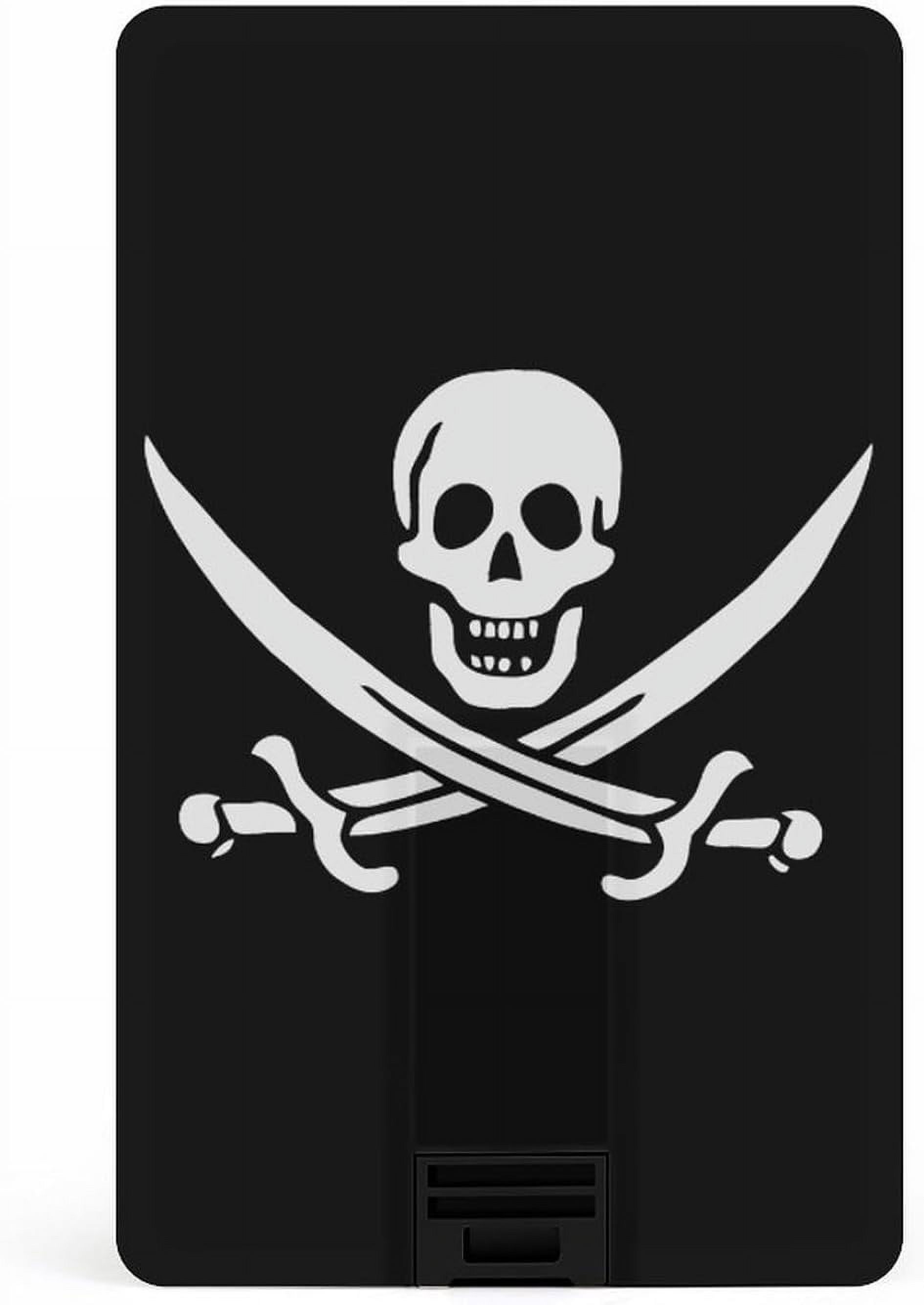 Pirate Jack Rackham Flag Usb Flash Drive Credit Card Design Thumb Drive