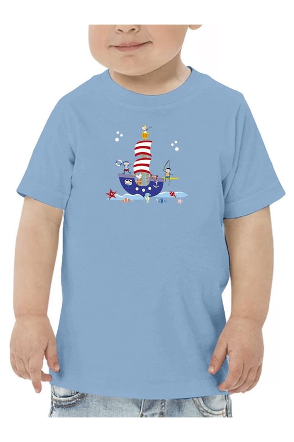 Pirate Kids On A Ship T-Shirt Toddler -Image by Shutterstock, 4 Toddler