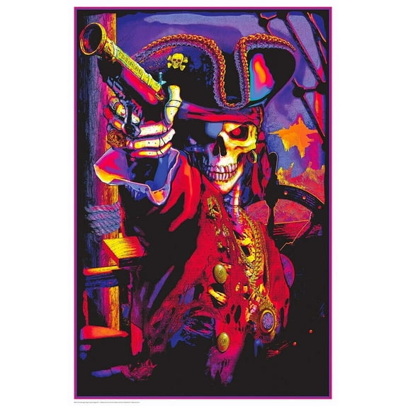 Pirate King - Non-flocked Blacklight Poster 24" x 36"