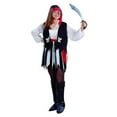 thumbnail image 1 of SupriseItsMe Pirate Lady Costume with Vest, Shirt, Skirt, Sash, and Headband, Adults, 16-18, 1 of 1
