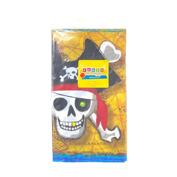Pirate Map Birthday Party Waterproof Tablecover Decoration - 54" X 84"
