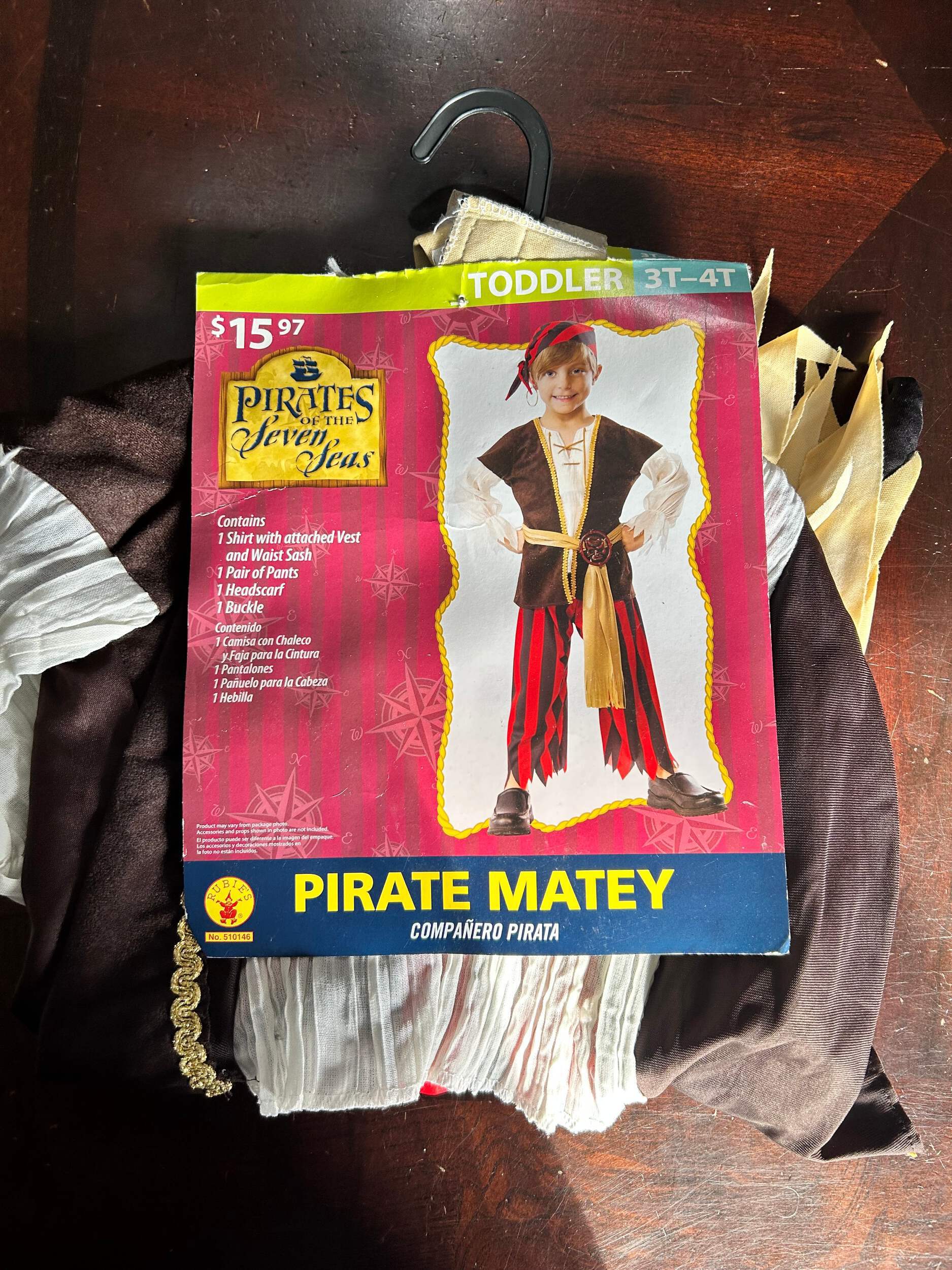 Pirate Matey Toddler Halloween Dress Up / Role Play Costume - image 1 of 2