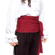 Pirate Medieval Renaissance Linen Large Sash Red