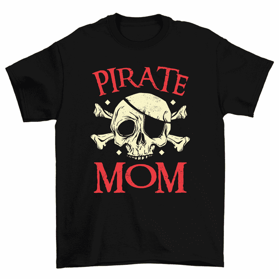 Pirate Mom Skull Crossbones T-Shirt Men Women Unisex