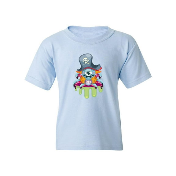 Pirate Monster T-Shirt Juniors -Image by Shutterstock,  Large