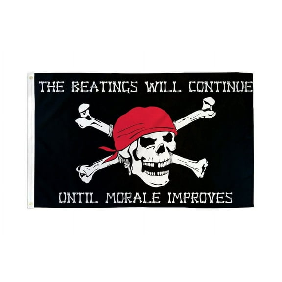 Pirate Morale Flag 3x5ft Poly