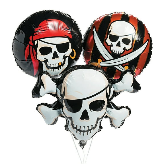 Pirate Mylar Balloon Set - Party Decor - 3 Pieces