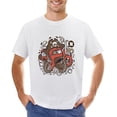 thumbnail image 1 of Pirate Octopus Men’s Graphic T-shirt Vintage Short Sleeve Sport Tee White 2XL, 1 of 2