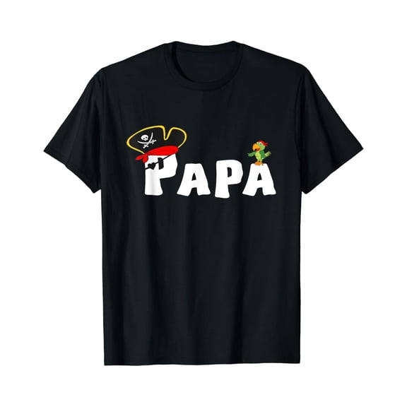 Pirate Papa Shirt Grandpa Skull Pirate'S Hat Crossbones Gift T-Shirt