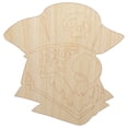 thumbnail image 1 of Pirate Parrot Bird with Hat Wood Shape Unfinished Piece Cutout Craft DIY Projects - 4.70 Inch Size - 1/8 Inch Thick, 1 of 7
