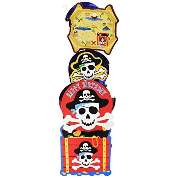 Pirate Party Hanging Swirl Decorations (12ct)