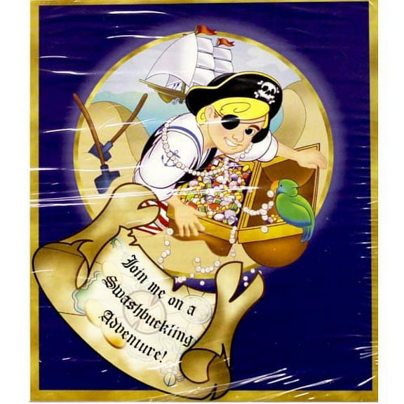 Pirate Party Invitations w/ Envelopes (8ct)