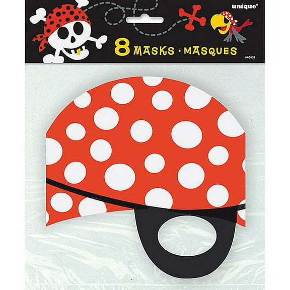 Pirate Party Masks, 8ct