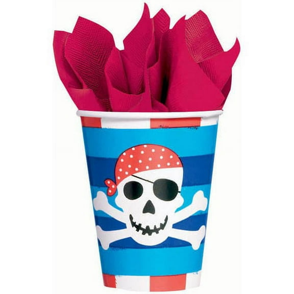 Pirate Party 'Pirates Treasure' 9oz Paper Cups (8ct)