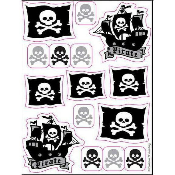 Pirate Party Sticker Party Favors