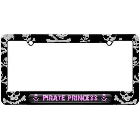 Pirate Princess License Plate Tag Frame, Multiple Colors
