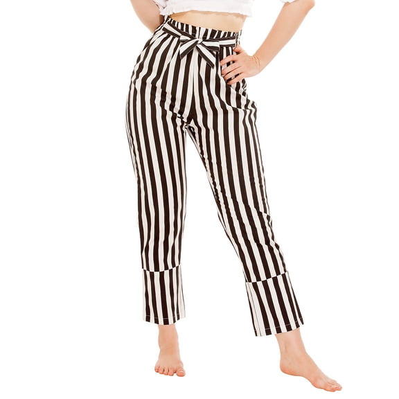 Pirate Renaissance Medieval Gothic Costume Pants for Women, Self-Tie Frill Waist, 100% Cotton