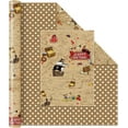 thumbnail image 1 of Pirate Reversible Wrapping Paper Roll - 1 Roll 17”x 33 ft Happy Birthday Wrapping Paper Roll Kids Treasure Map Birthday Gift Wrap Roll Boys Wrapping Paper Polka Dot Design for Pirate Party, 1 of 14