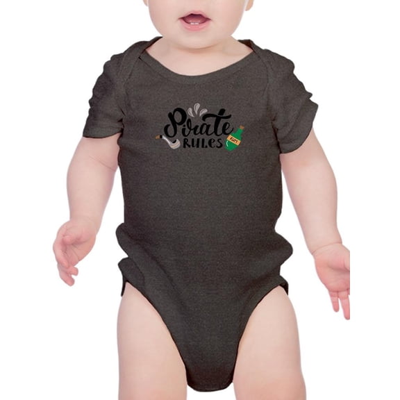 Pirate Rules With Pipe Rum Bodysuit Infant -Image by Shutterstock,  18 Months