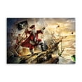thumbnail image 1 of Pirate Santa Clause Christmas Print Photo Art Painting Canvas Poster Home Decorative Bedroom Modern Decor Posters Gifts 16x24inch(40x60cm), 1 of 6