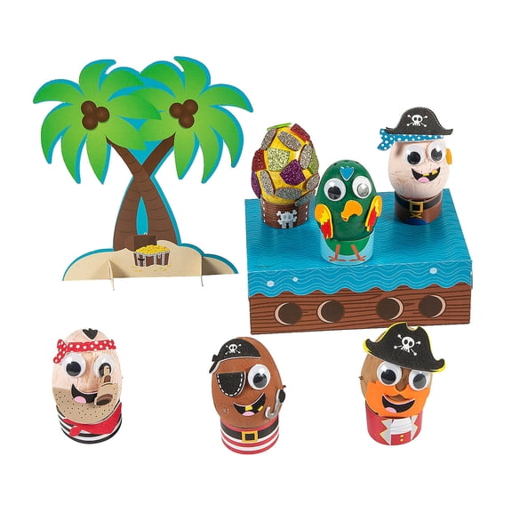 Pirate Scene Egg Decorating Craft Kit Makes 1