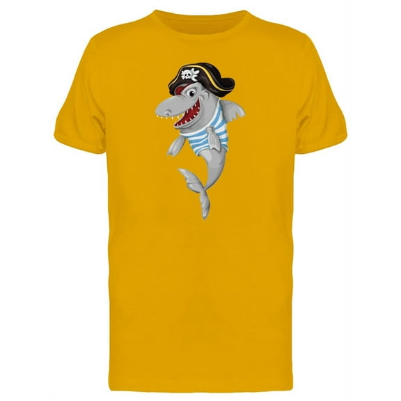Pirate Shark Doodle T-Shirt Men -Image by Shutterstock, Male Small