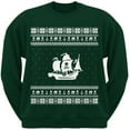 thumbnail image 1 of Pirate Ship Adult Green Crew Neck Sweatshirt, 1 of 6