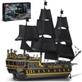 thumbnail image 1 of Pirate Ship Model Building Blocks Kits, Black Pearl Ship MOC Model Set to Build, Large Pirates Ship Boat Model Blocks Assembly Toy(5266 Pieces), 1 of 6