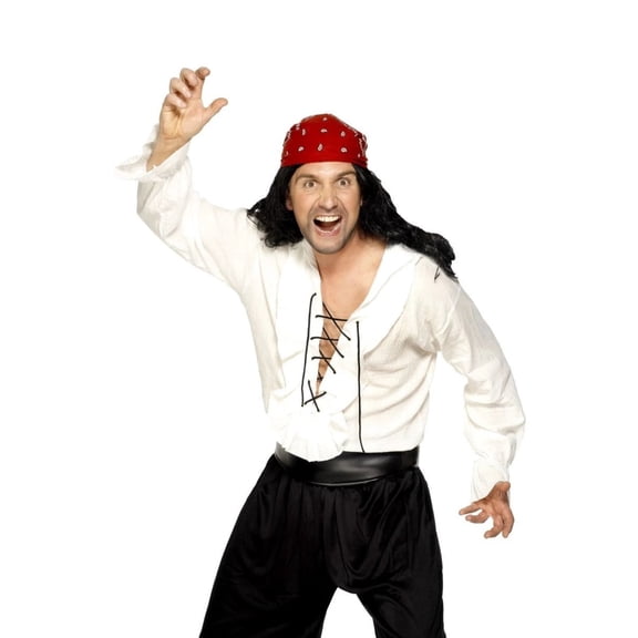 Pirate Shirt Fancy Dress Costume Mens Size 38-40 M (Pirates)
