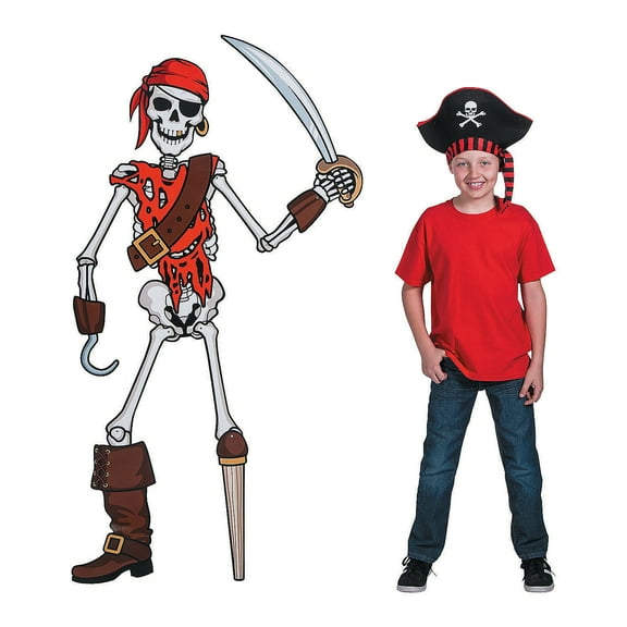 Pirate Skeleton Jointed Cutout - Party Decor - 1 Piece