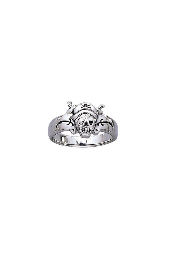 Pirate Skull 925 Sterling Silver Ring Fine Adventure Sea Ocean Jewelry
