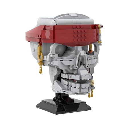 Pirate Skull Building Blocks,Seafarer Skull Ornament Model, Lego Compatible, 869 Pcs