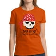 thumbnail image 1 of Pirate Skull Costume Halloween T Shirt for Women - S M L XL 2XL 3XL Graphic Tee - Scary Happy Halloween Outfit Gift Funny Holiday Tee T-Shirt Ladies, 1 of 2