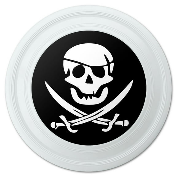 Pirate Skull Crossed Swords Jolly Roger Novelty 9" Flying Disc
