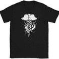 thumbnail image 1 of Pirate Skull T-Shirt Trippy Graphic Sea Captain Skeleton Gift Tee - Black, 4XL, 1 of 1