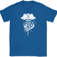 thumbnail image 1 of Pirate Skull T-Shirt Trippy Graphic Sea Captain Skeleton Gift Tee - Royal Blue, 4XL, 1 of 1