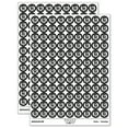 thumbnail image 1 of Pirate Skull and Crossbones Jolly Roger 200+ Round Stickers - Black - Gloss Finish - 0.50" Size, 1 of 3