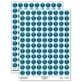 thumbnail image 1 of Pirate Skull and Crossbones Jolly Roger 200+ Round Stickers - Light Blue - Matte Finish - 0.50" Size, 1 of 3