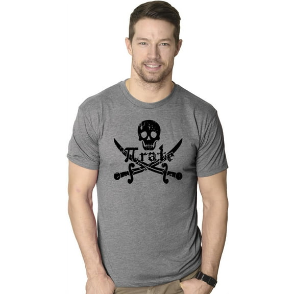 Pirate Skull and Crossbones Math Pi-Rate T-Shirt Funny Mathematical Shirt Graphic Tees