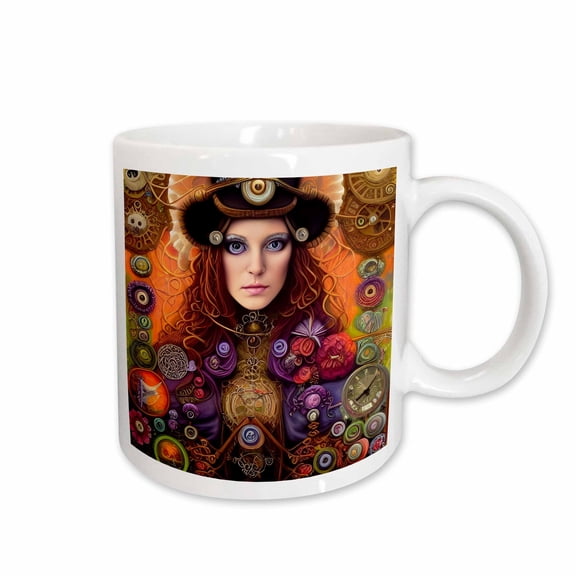 3drose, Pirate Steampunk Ai Generated Art, 11oz Mug