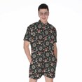 thumbnail image 1 of Pirate Theme Pattern Short Sleeve Men'S Rompers, Pirate Casual Summer Jumpsuits Outfit, 1 of 4