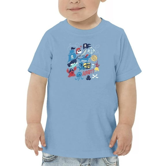 Pirate Themes T-Shirt Toddler -Image by Shutterstock,  2 Toddler
