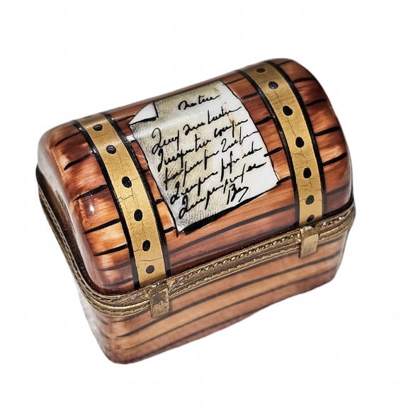 Pirate Treasure Box for Halloween Collectors Limoges Box Porcelain Figurine