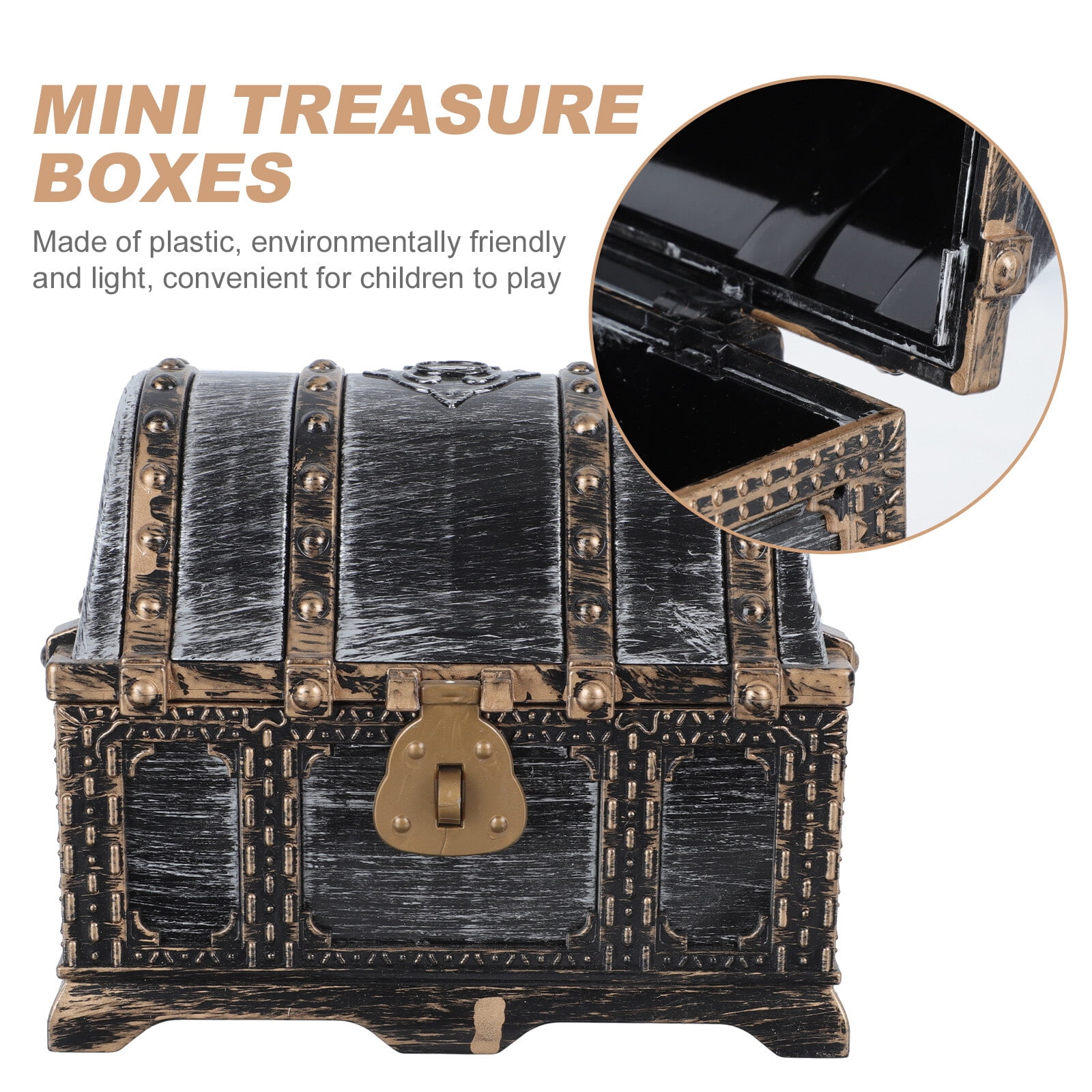 Pirate Treasure Boxes 1pc Pirate Treasure Chest Children's Treasure Chest Retro Plastic Treasure