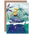 thumbnail image 1 of Pirate Treasure Boys 7th Birthday Greetings Card Plus Envelope Blank inside, 1 of 3