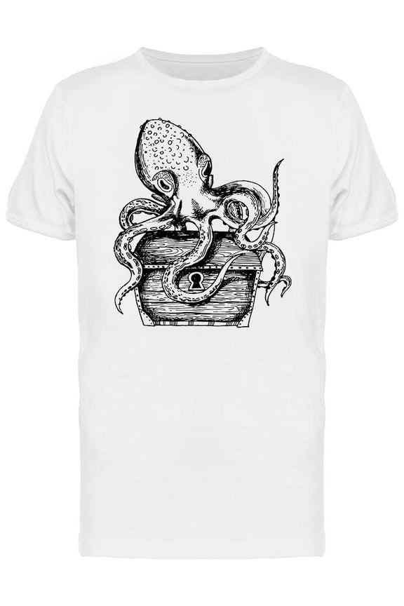 Pirate Treasure Chest Octopus Tee Men's -Image by Shutterstock